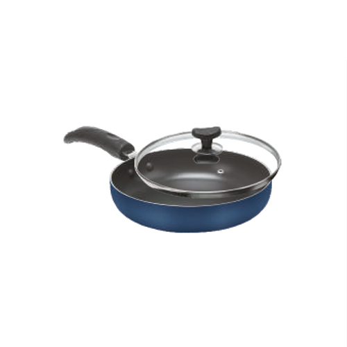 Cns-907 Round Fry Pan With Glass Lid - Interior Coating: Coated