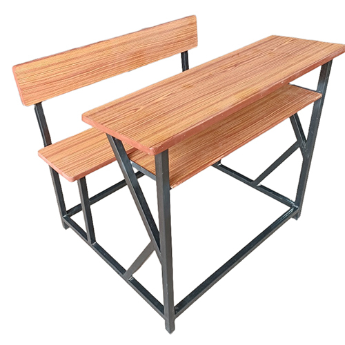 Kids Wooden School Bench - Color: Brown