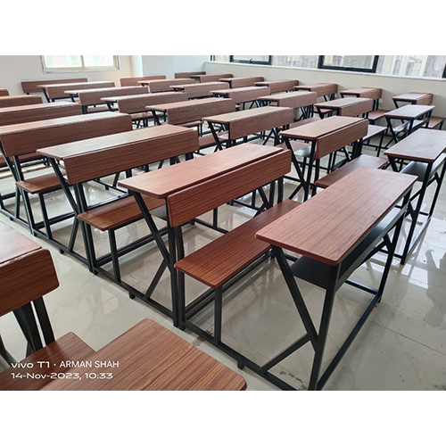 Kids Wooden School Bench