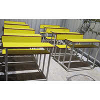 Kids Yellow  School Bench