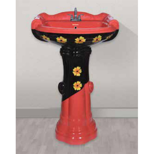 D-03 Big Vitrossa Series Sterling Pedestal Basin Set