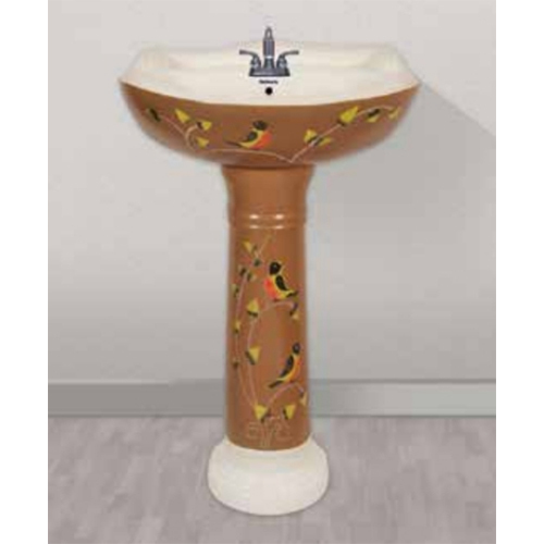 D-09 Star Gold Vitrossa Series Pedestal Basin Set