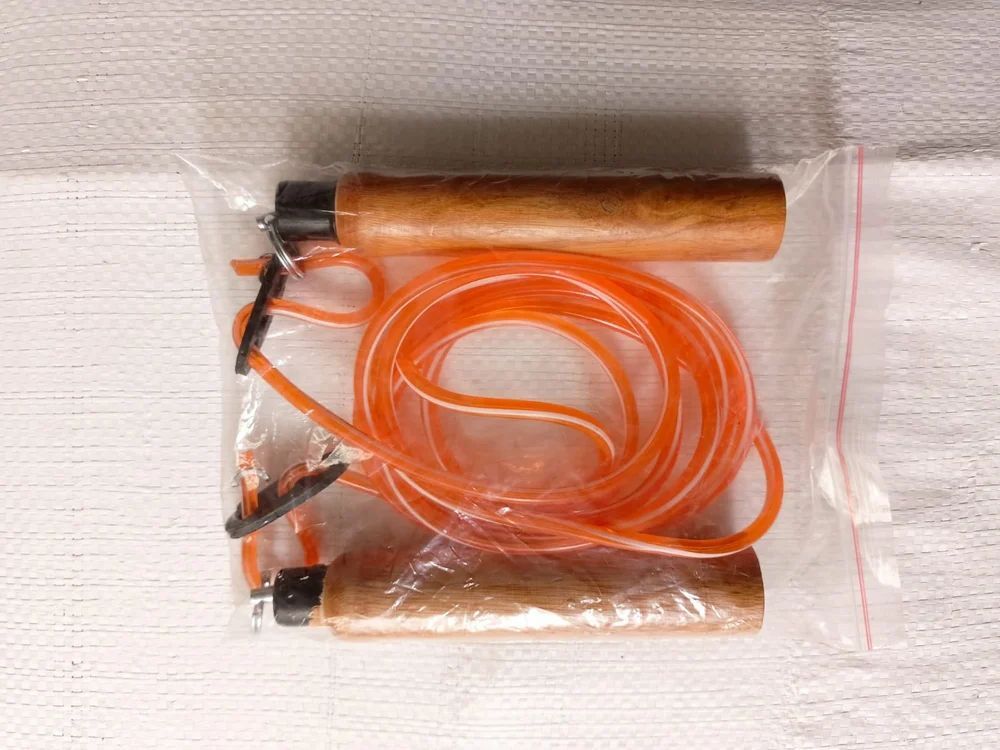 Wooden Handle Nylon Skipping Rope