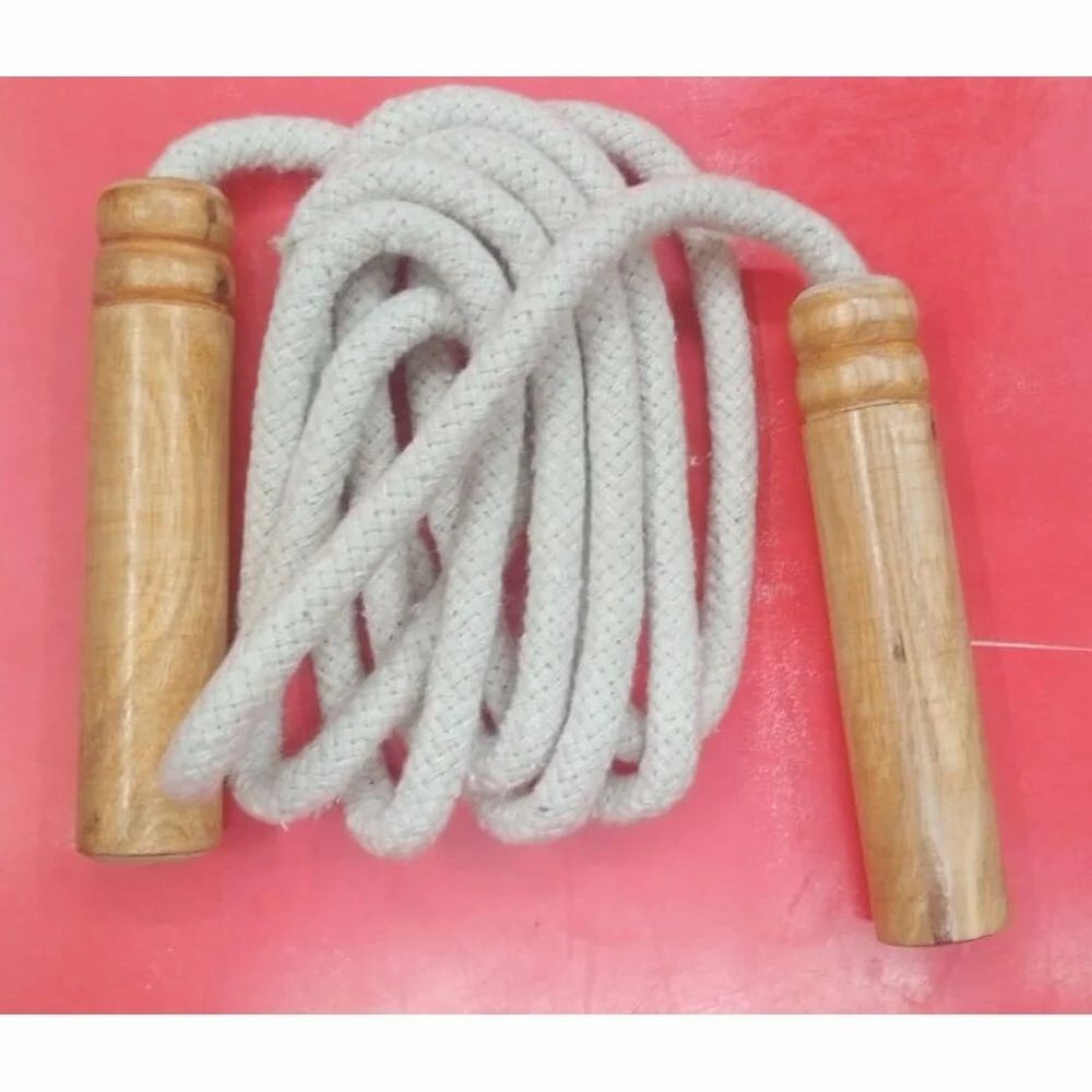 Wooden Handle Nylon Skipping Rope