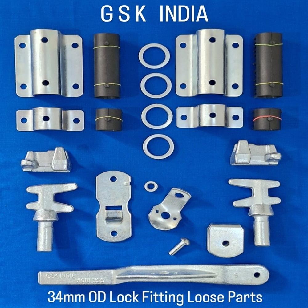 Container Lock Pipe Fitting - Color: Silver