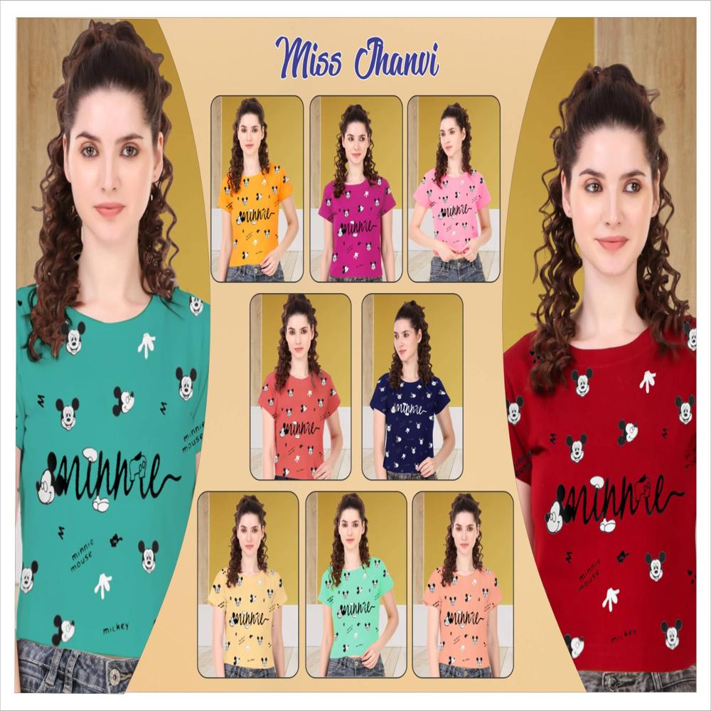 Women All Over Printed T-shirt - Bust Size: 15 Meter (M)