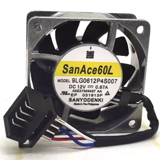 Sanyo 9LG0612P4S007 6025 DC12V 0.67A 60*60*25MM 4-Pin Cooling Fan