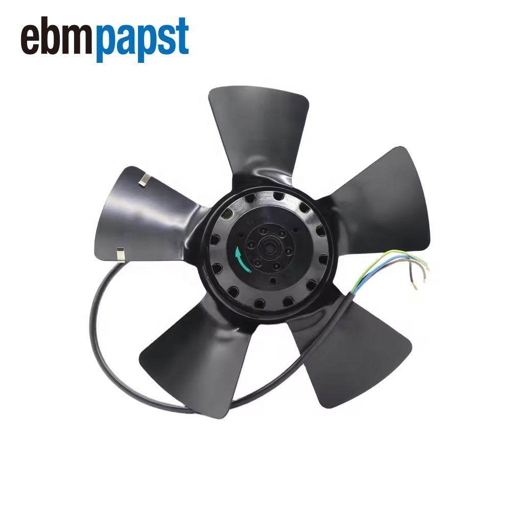 Ebmpapst A2d250-aa26-51 250mm 400v Ac 125w 0.22a 2670rpm Outer Rotor Inverter Sim Heating Furnace Axial Cooling Fan - Color: Black