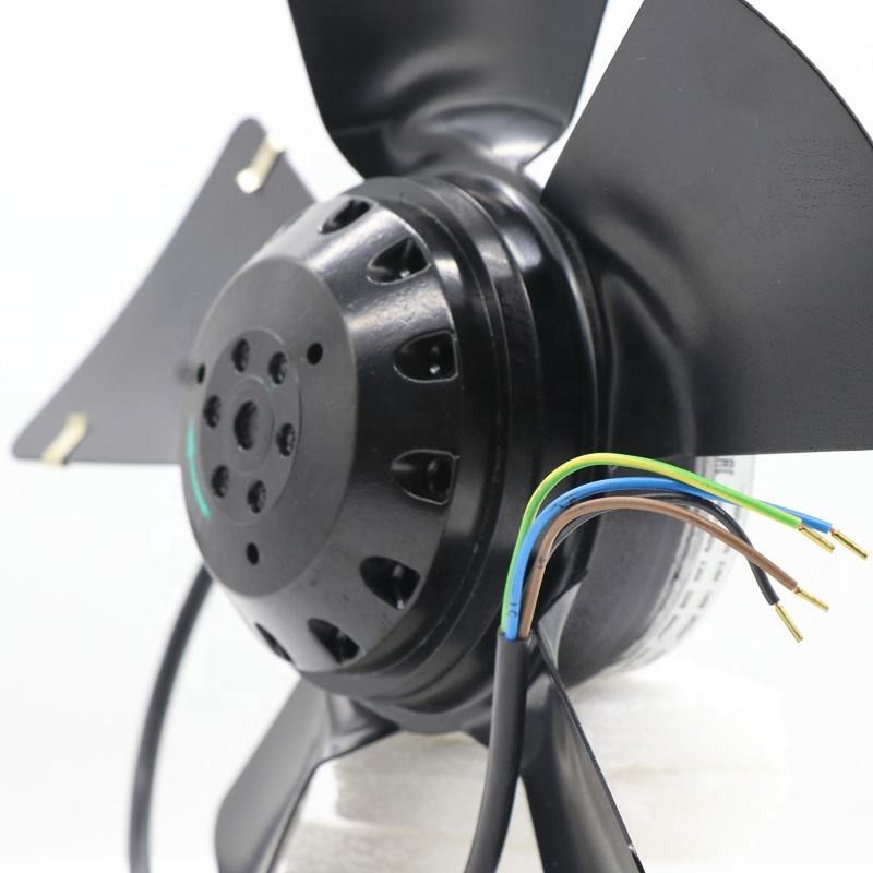 Ebmpapst A2d250-aa26-51 250mm 400v Ac 125w 0.22a 2670rpm Outer Rotor Inverter Sim Heating Furnace Axial Cooling Fan - Color: Black