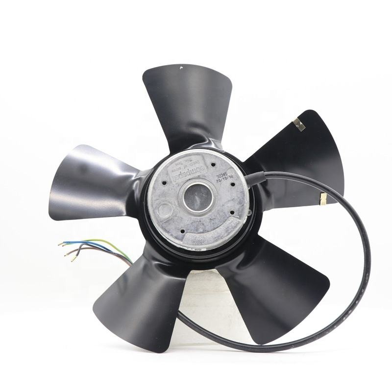 Ebmpapst A2d250-aa26-51 250mm 400v Ac 125w 0.22a 2670rpm Outer Rotor Inverter Sim Heating Furnace Axial Cooling Fan - Color: Black
