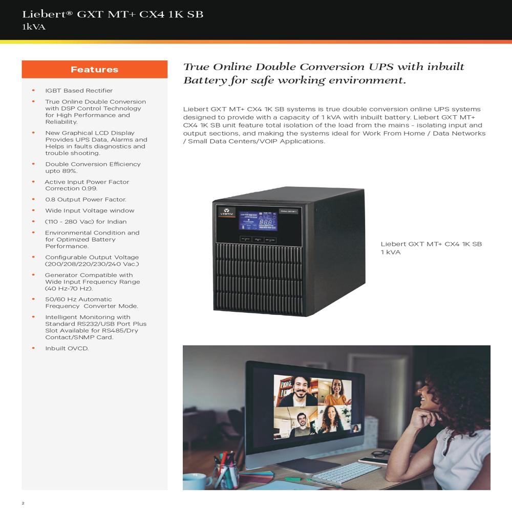 Liebert GXT Mt + CX4 1KVA SB 