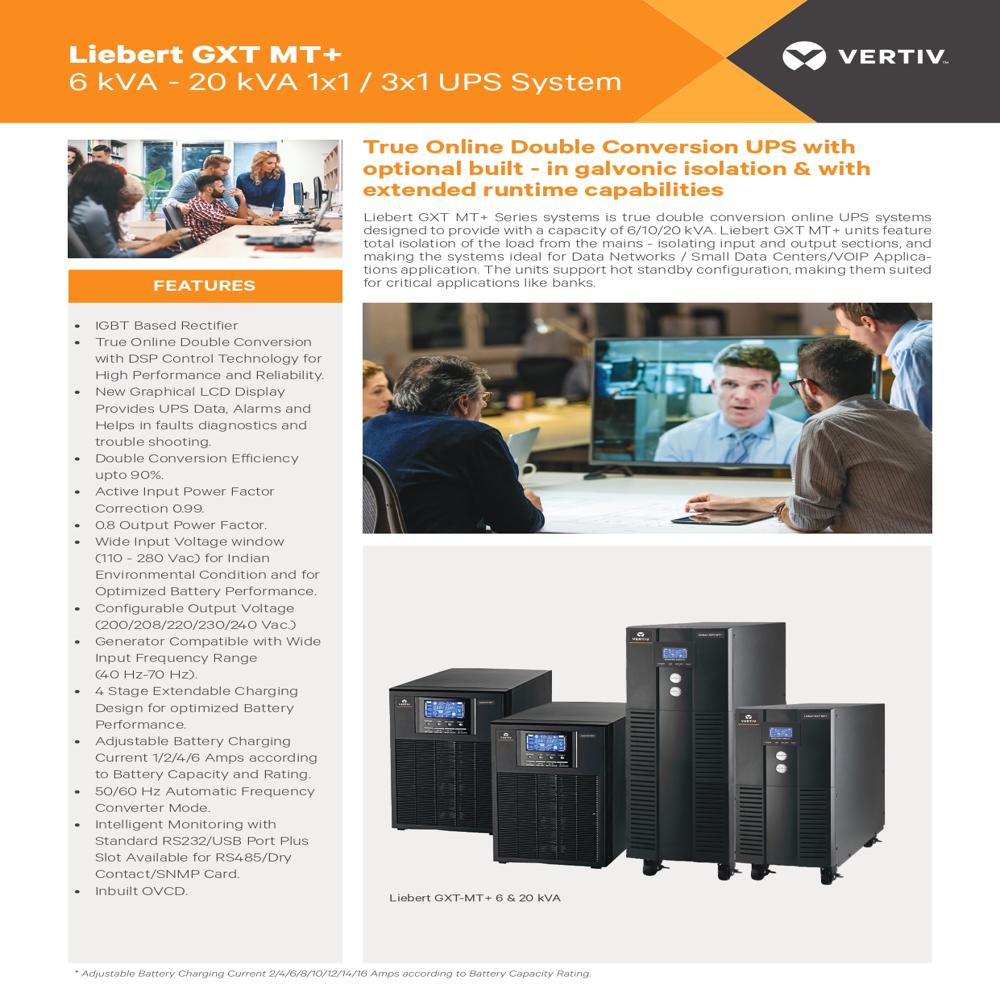 Libert GXT MT + 20 KVA (3X1 ) UPS