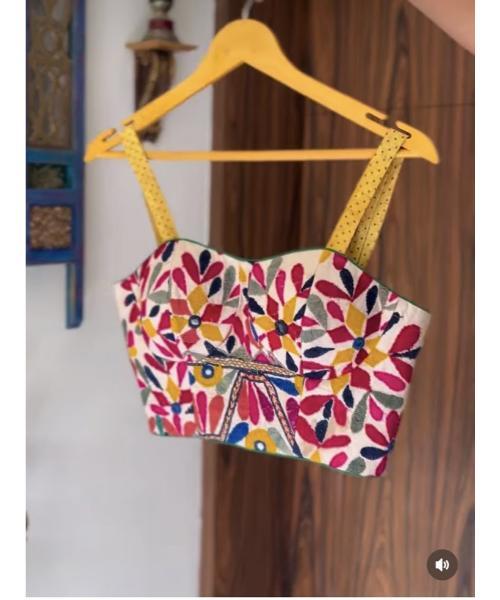 Kutch Embroidered Pure Cotton Blouse