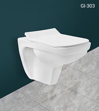 Compact Wall-hung Toilet - Color: White