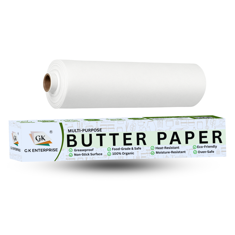 White Butter Paper One Side Coated Paper 25 Mtr - Coating Type: Food Grade