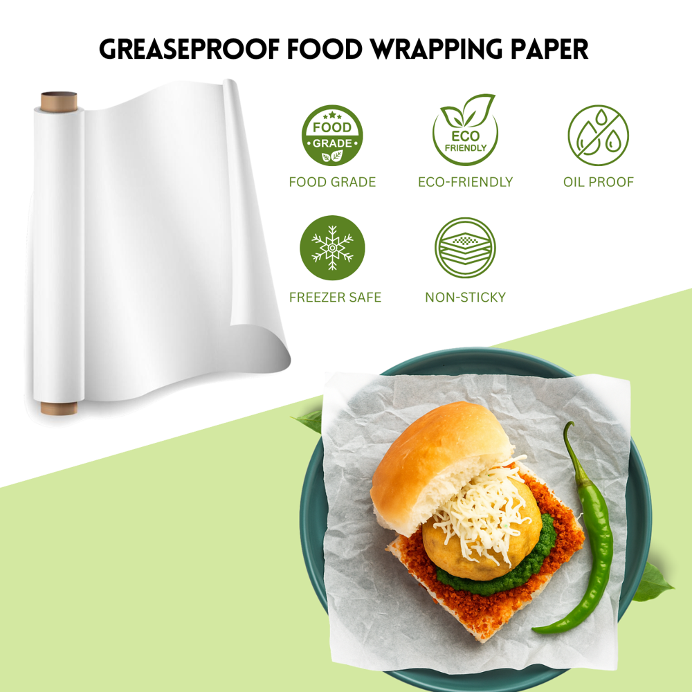 White Butter Paper One Side Coated Paper 25 MTR