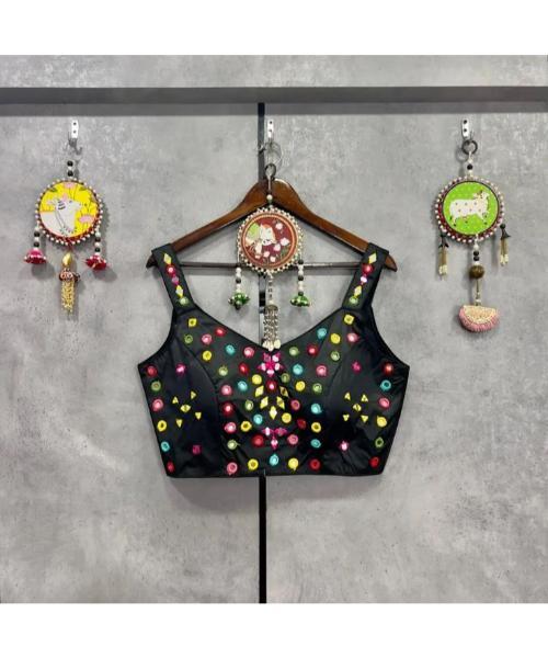Stitched Blouse with Mirror Work