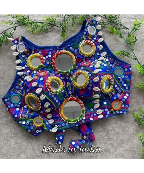 Stitched Blouse with Mirror Work
