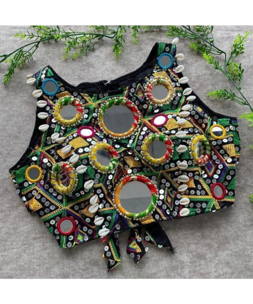 Stitched Blouse with Mirror Work