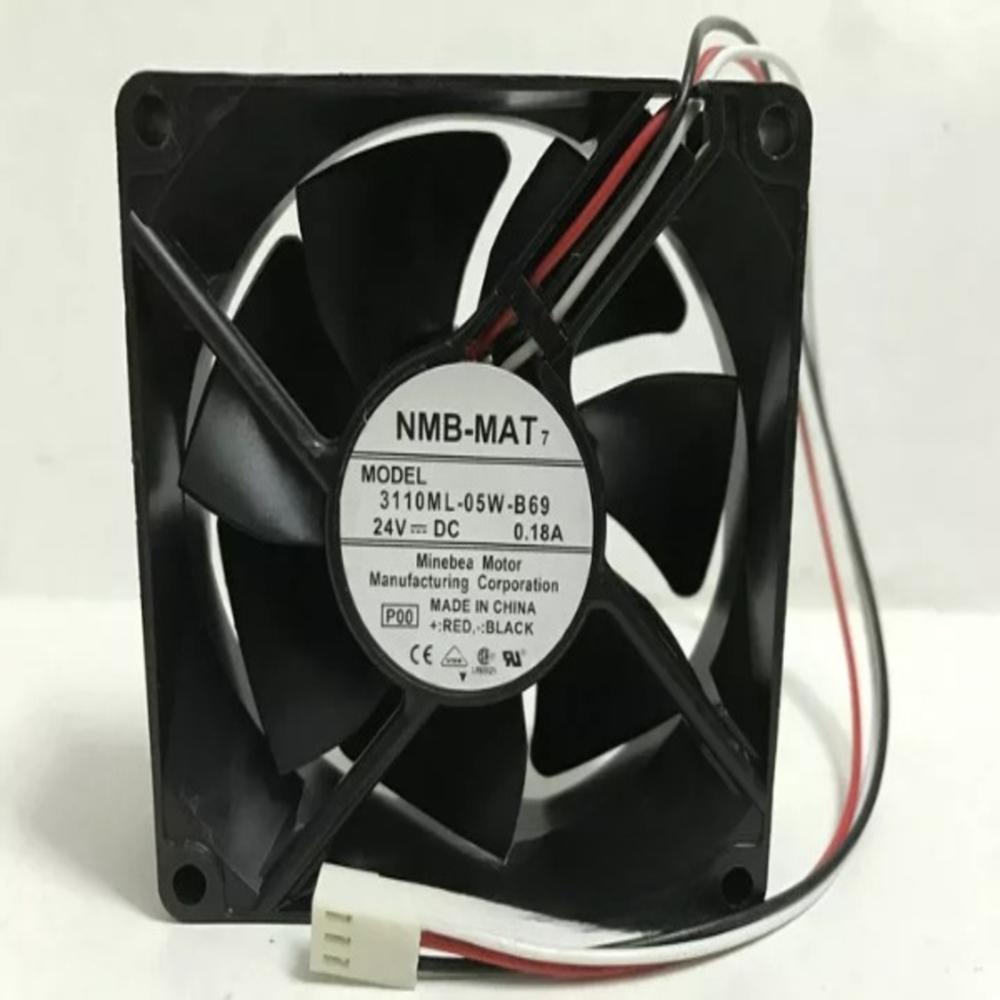 Nmb Mat 3110ml-05w-b69 24v Dc 0.18a Cooling Fan - Color: Black