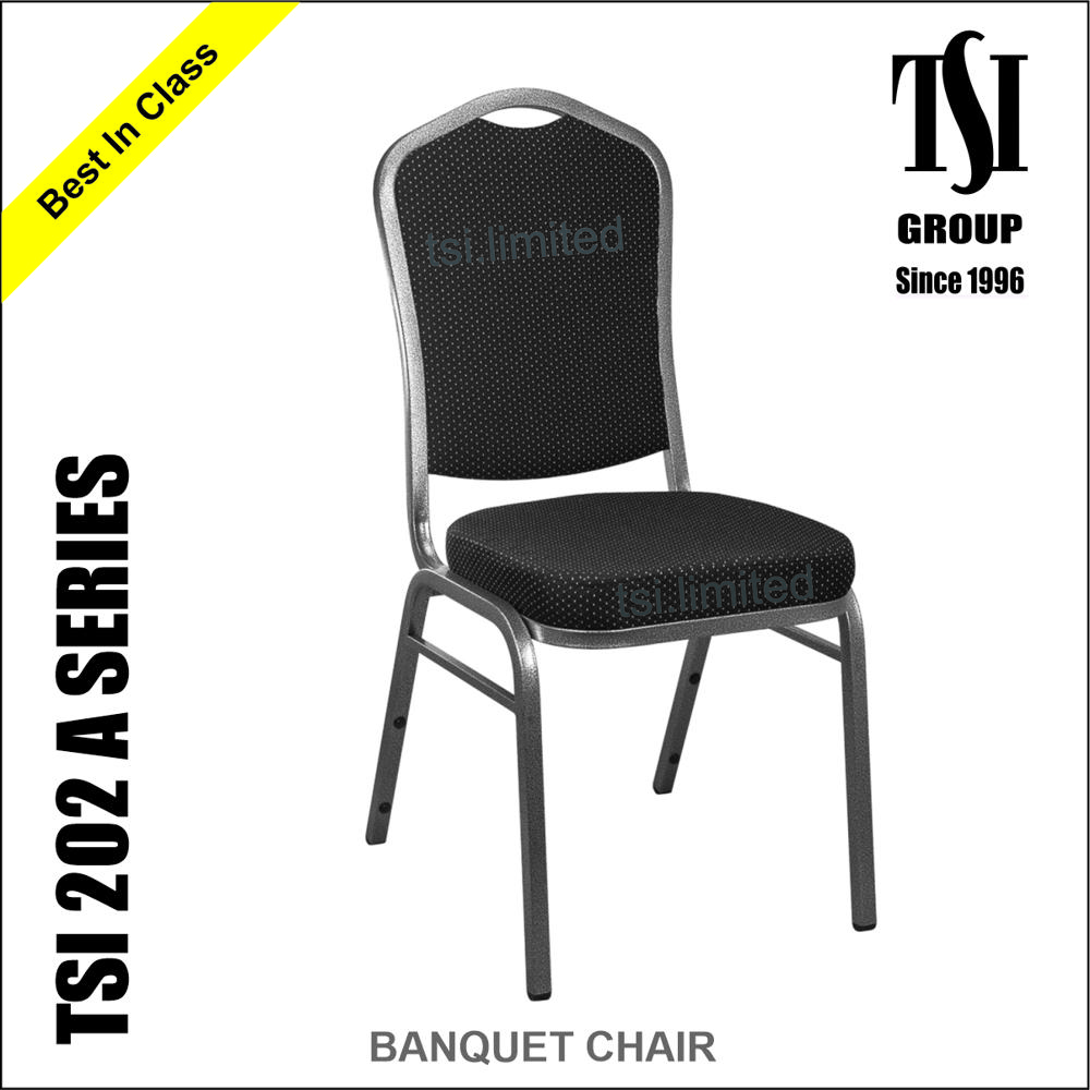 Cushioned Steel Banquet Chair For Events - Color: Grey