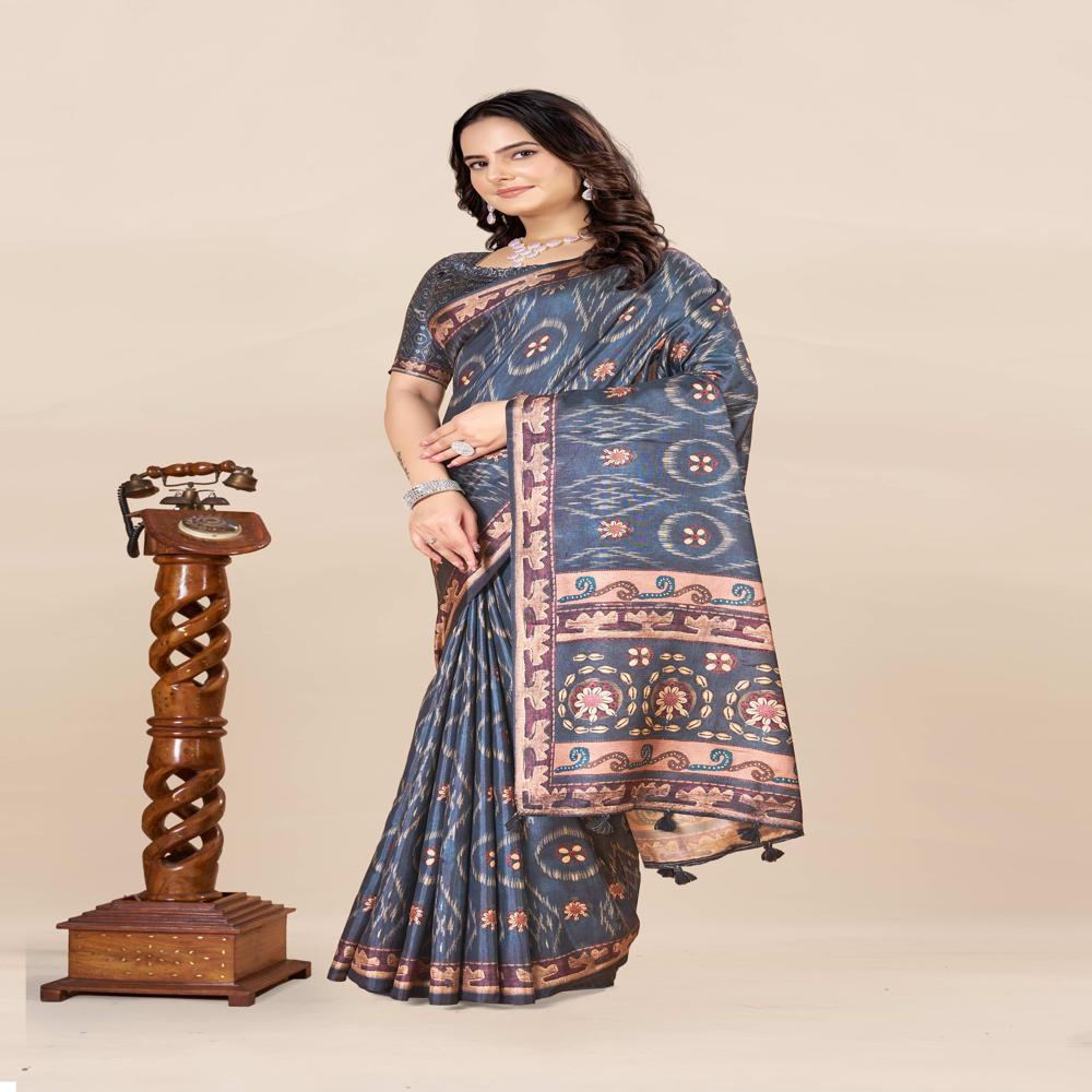 Art Silk Ikat Saree