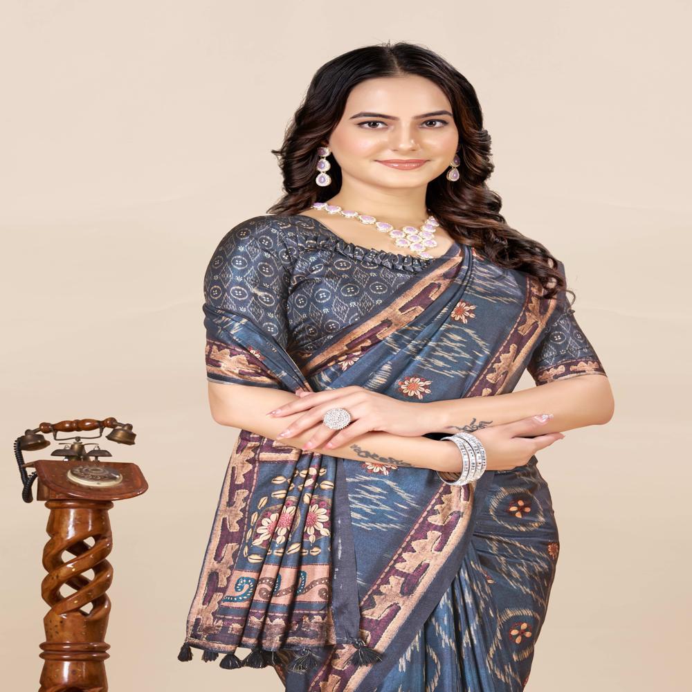 Art Silk Ikat Saree
