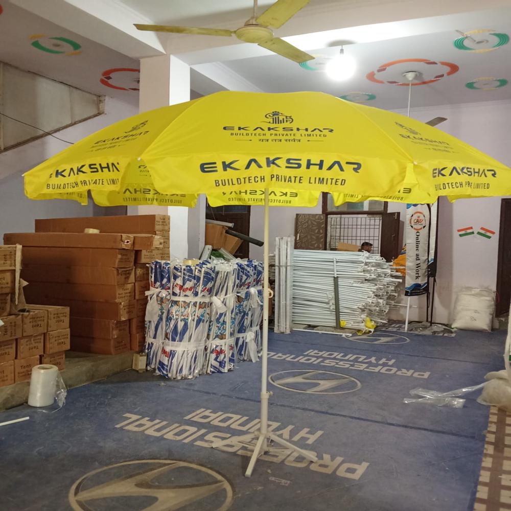 Printed Umbrella - Weather-resistant Polyester, 6ft X 6ft Square Canopy | Rust-resistant Aluminum Frame, Upf 50+ Uv Protection, Crank Handle