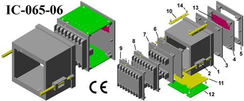 डिजिटल पैनल मीटर एनक्लोजर DIN 96*96*65