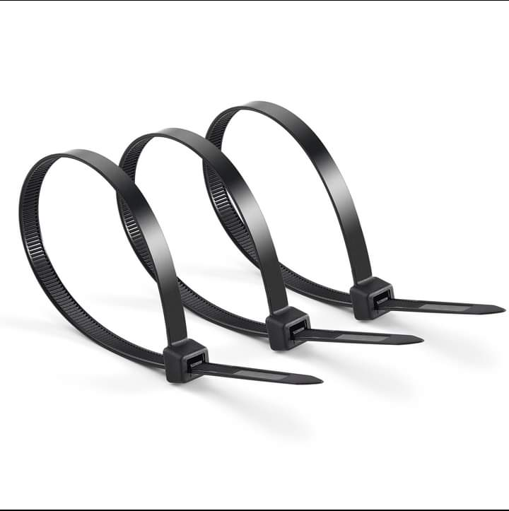 450*4.8mm White Nylon Cable Ties - Color: Black