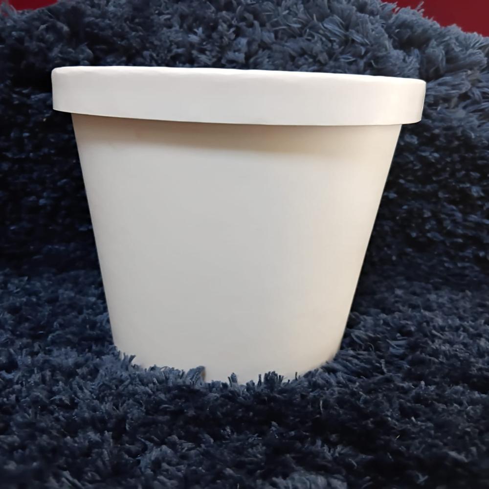 Paper Popcorn Tub - Color: White