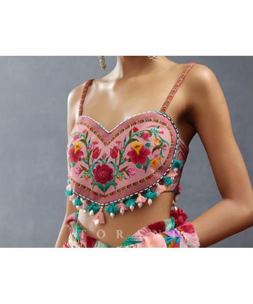 Kutchi work traditional embroidery blouse For Women