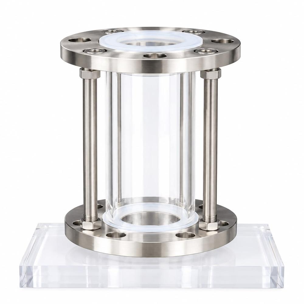 PTFE Lined Sight Flow Indicator - Stainless Steel 1/2"-2" Size Range Silver Color | Corrosion-Resistant 150 psi Pressure Rating -20Â°C to 100Â°C Temperature Range