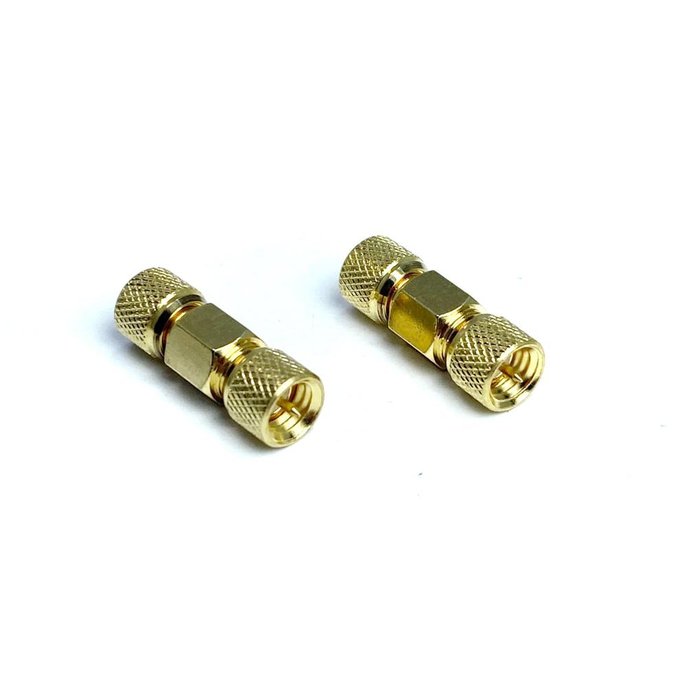 10-32 Microdot Male To Male Adaptor - Color: Gold Plated