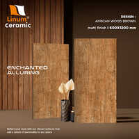 600x1200 Mm African Wood Brown Matt Finish Tile - Feature: Non-slip