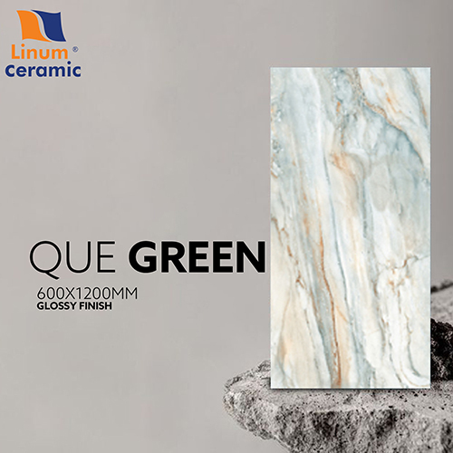 600x1200 MM Que Green Glossy Finish TIle