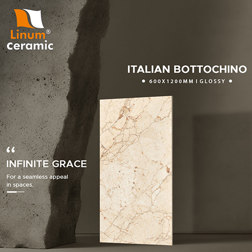 600X1200 Mm Italian Bottochino Glossy Finish Tile - Color: Different Available