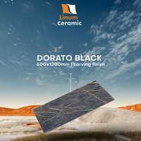 600x1200 Mm Dorato Black Carving Finish Tile - Feature: Non-slip