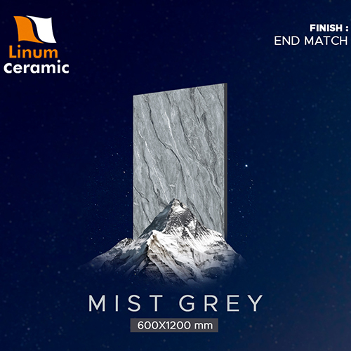 600x1200 MM Mist Grey Endmatch Tile