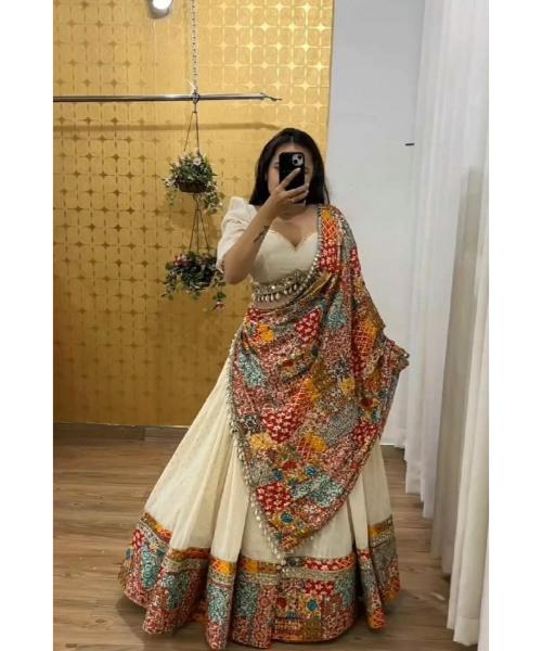 Design With Sequince And Thread Embroidery Work Lehenga Choli