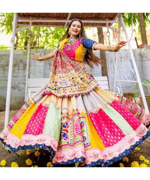 Kutchi Digital Print Work Navratri Special Ready to Wear Chaniya Choli