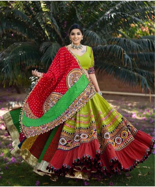 Kutchi Digital Print Work Navratri Special Ready to Wear Chaniya Choli