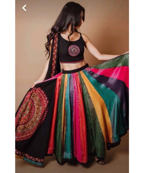 Multi Colourful Wear Navratri Special Lehenga Choli For Women