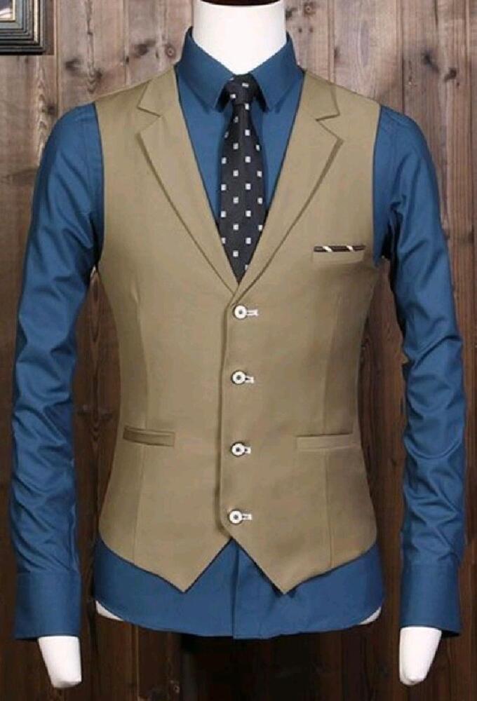 V Neck Waistcoat - Color: Brown