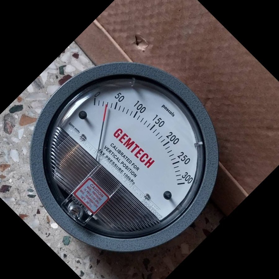 GEMTECH SERIES G2000-300PA Differential Pressure Gauge Range 300 PA