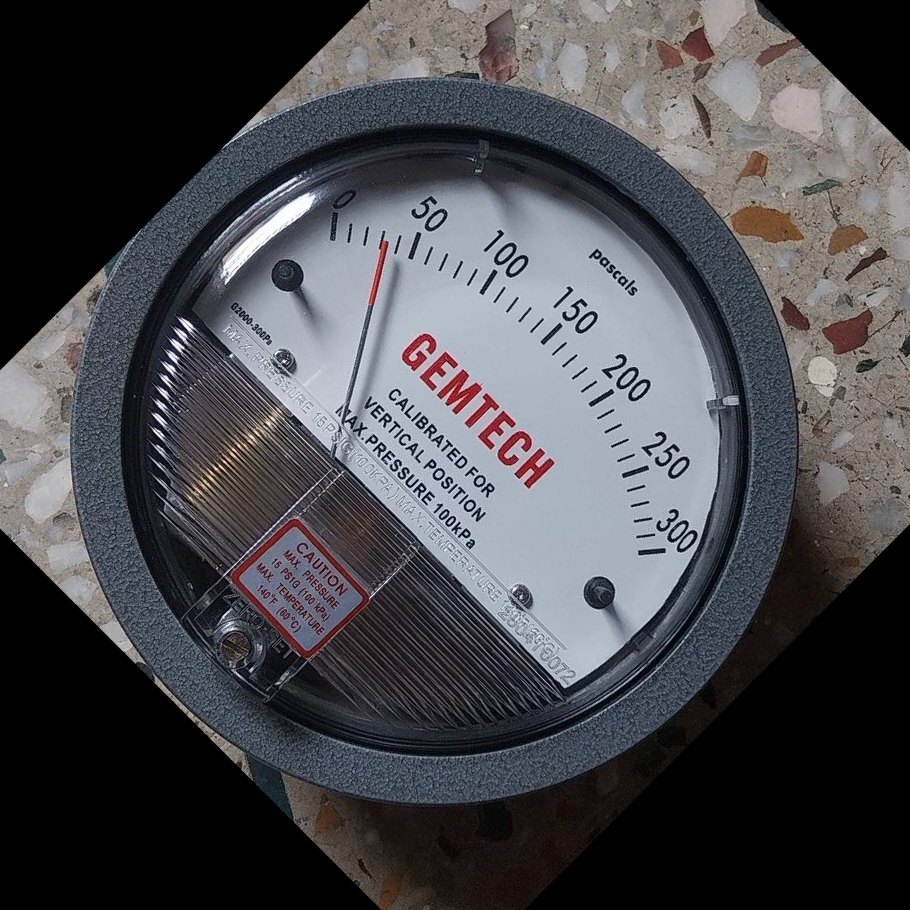 GEMTECH SERIES G2000-300PA Differential Pressure Gauge Range 300 PA