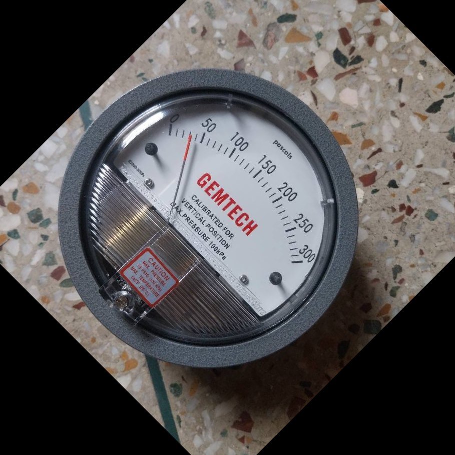 GEMTECH SERIES G2000-300PA Differential Pressure Gauge Range 300 PA