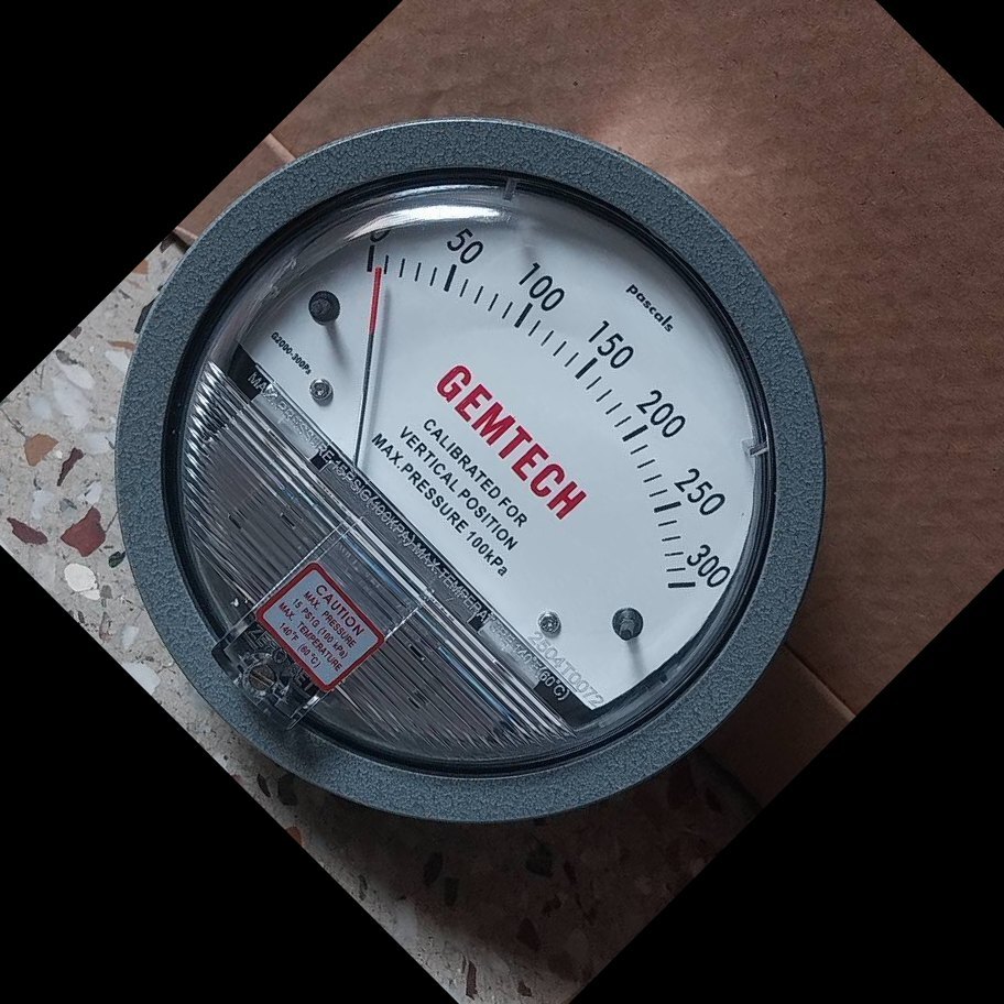 GEMTECH SERIES G2000-300PA Differential Pressure Gauge Range 300 PA