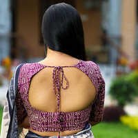 Mauve Ajrakh Cotton Blouse