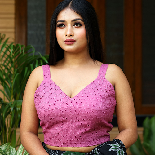 Lavender Hakoba Sleeveless Blouse